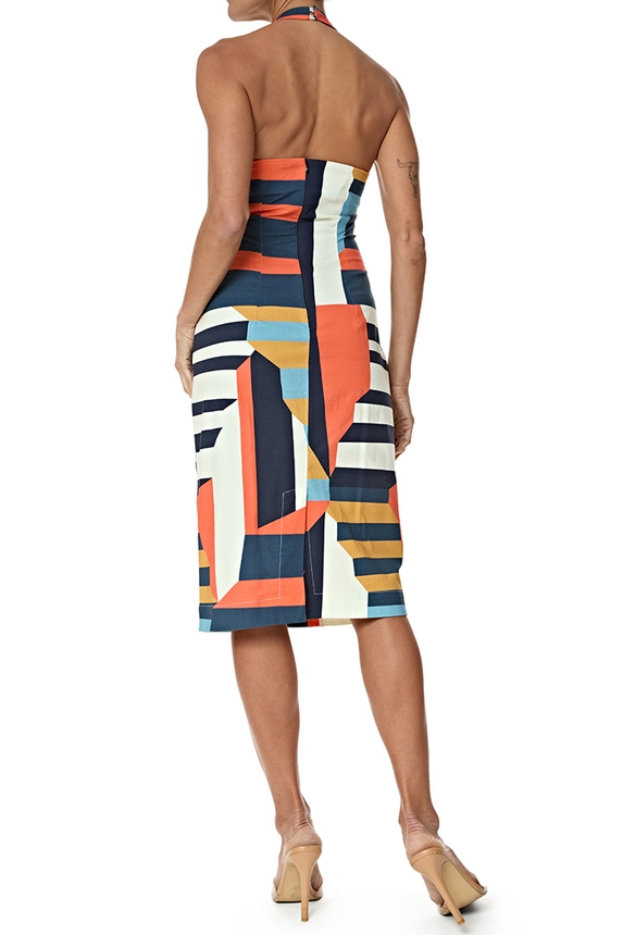 Vestido Midi Algodão Estampado - DG77062 Lenny Niemeyer