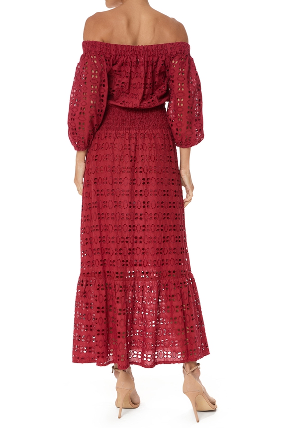 Vestido Midi Algodão Marsala - DG76047 Le Lis Blanc
