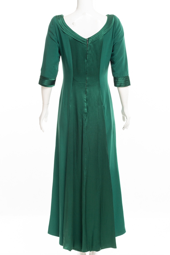 Vestido Midi Cetim Verde - DG47572 Marie Toscano