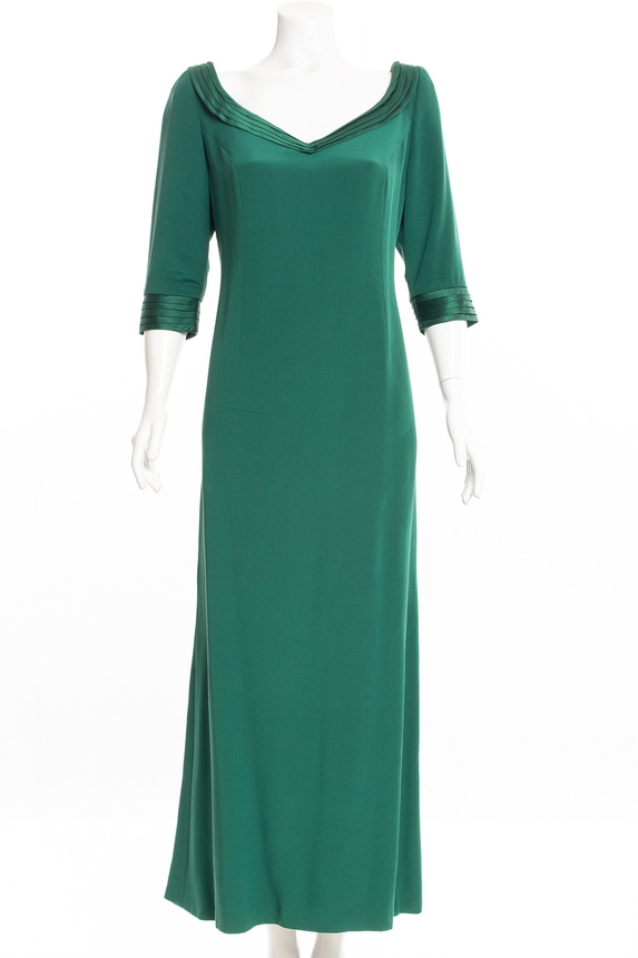Vestido Midi Cetim Verde - DG47572 Marie Toscano