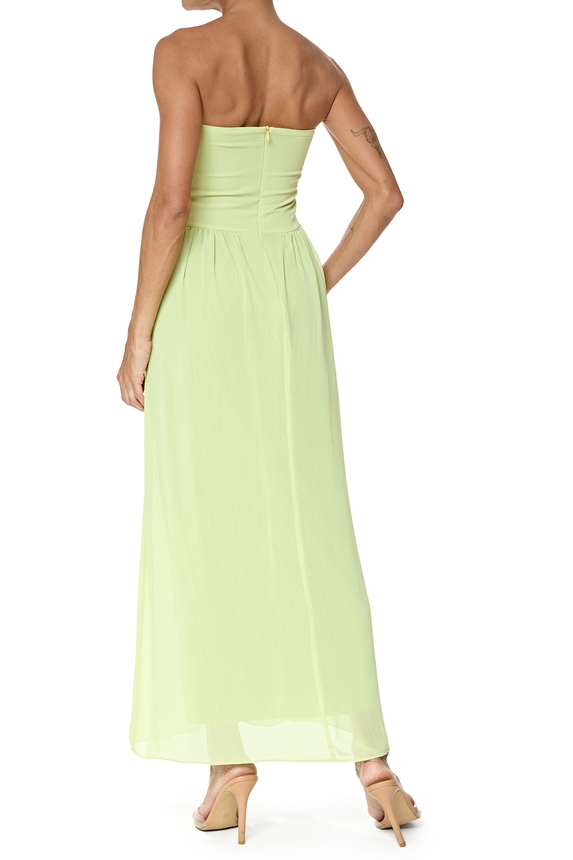 Vestido Midi Chiffon Verde - DG76702 Essential Collection