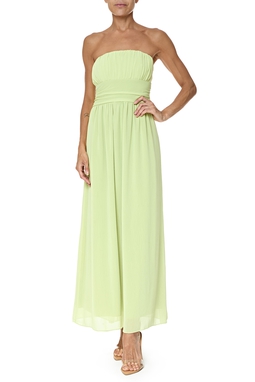 Vestido Midi Chiffon Verde