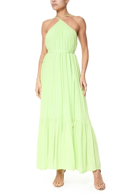 Vestido Midi Crepe Verde
