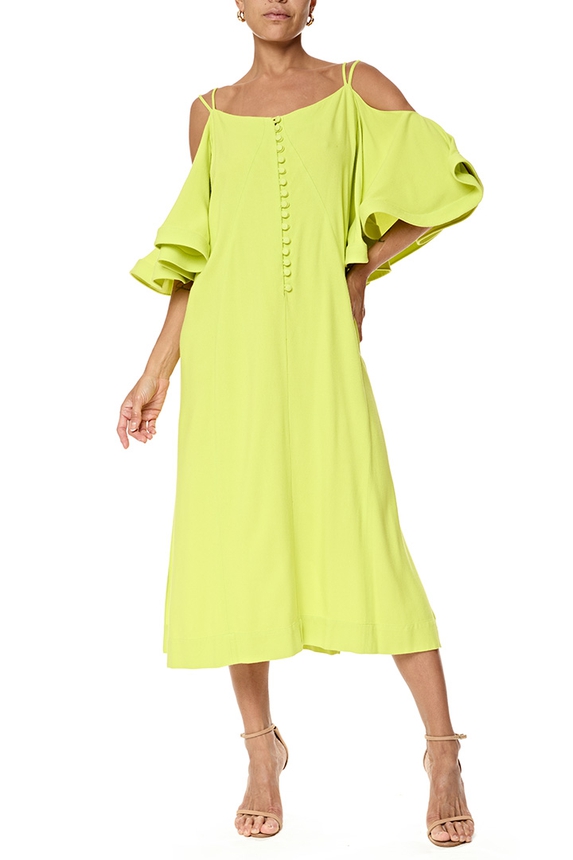 Vestido Midi Crepe Vermelho - DG76714 Débora Mangabeira