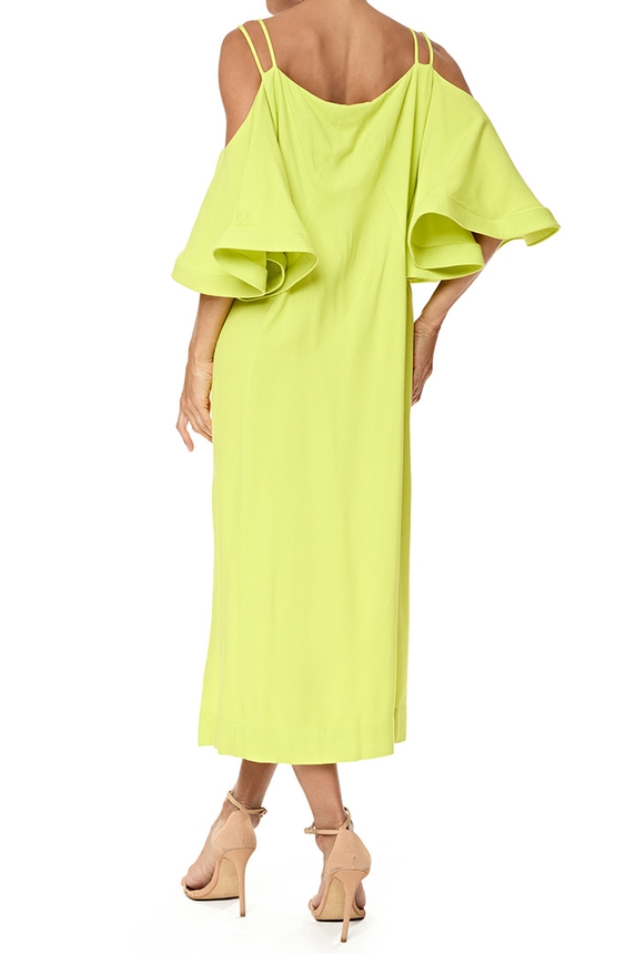 Vestido Midi Crepe Vermelho - DG76714 Débora Mangabeira