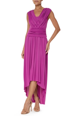 Vestido Midi Jersey Roxo