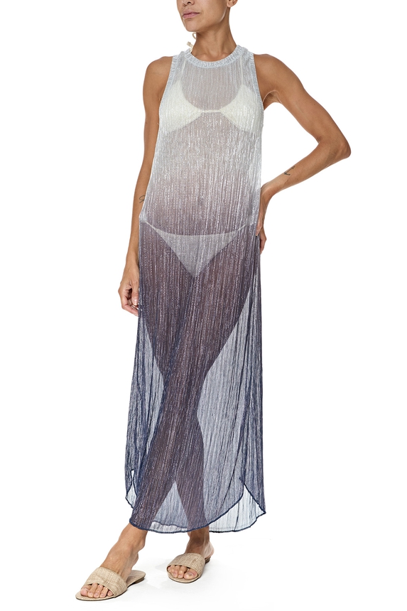 Vestido Midi Lurex Estampado - DG76440 Curadoria Dress & Go