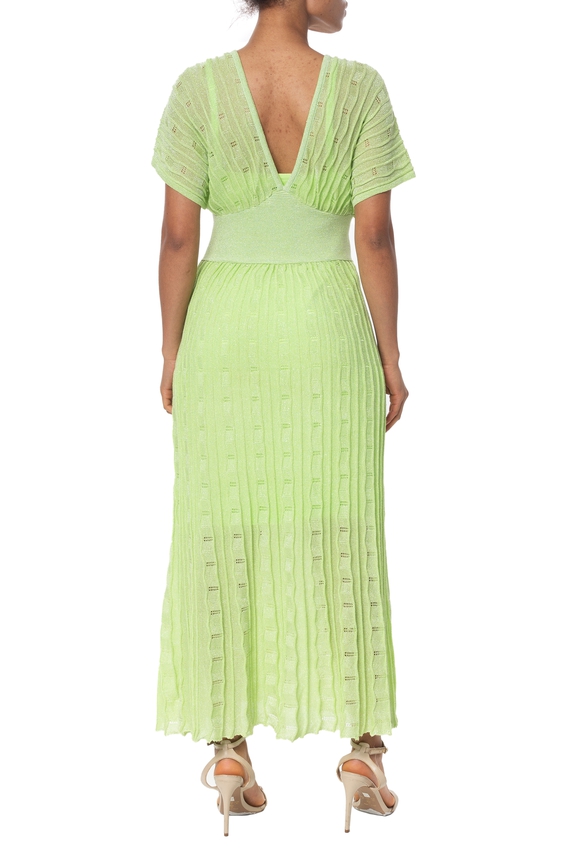 Vestido Midi Lurex Verde - DG49084 Twenty Four Seven