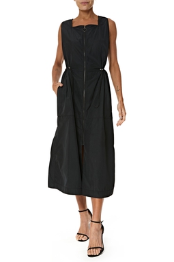 Vestido Midi Nylon Preto