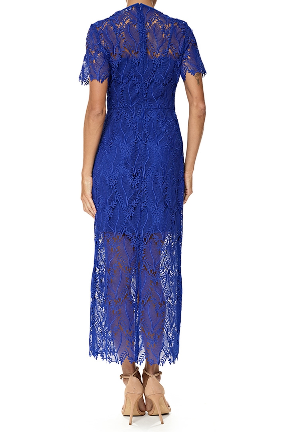 Vestido Midi Renda Azul - DG76735 Diane von Furstenberg