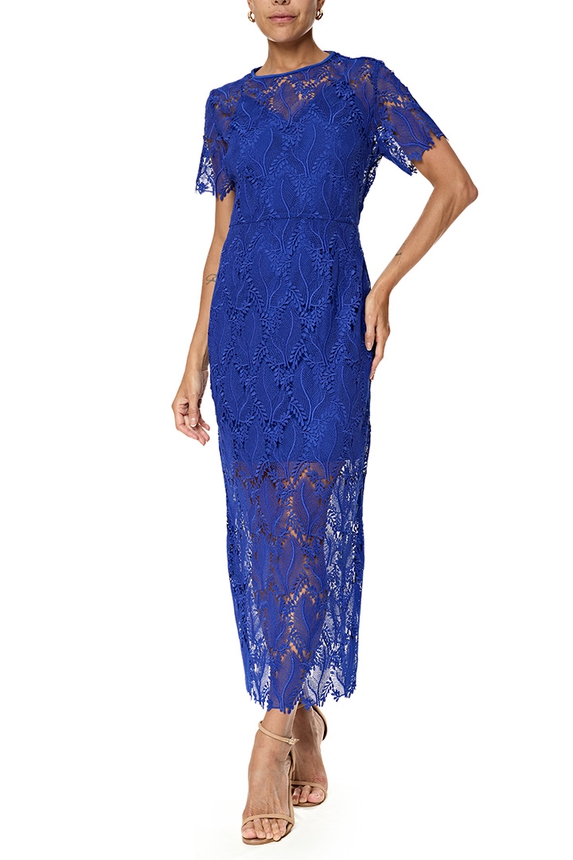 Vestido Midi Renda Azul - DG76735 Diane von Furstenberg