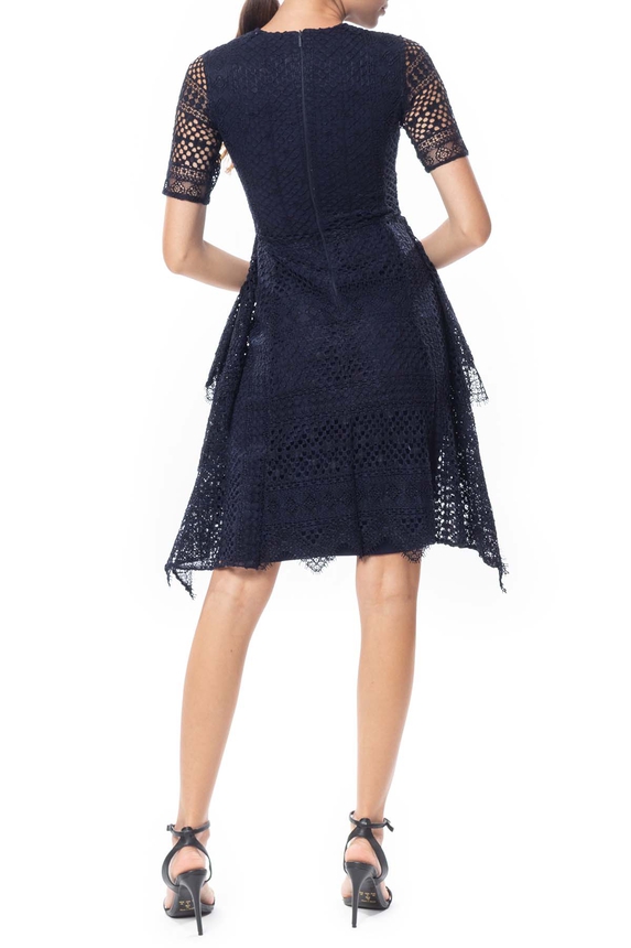 Vestido Midi Renda Azul Marinho - DG33662 Carolina Herrera