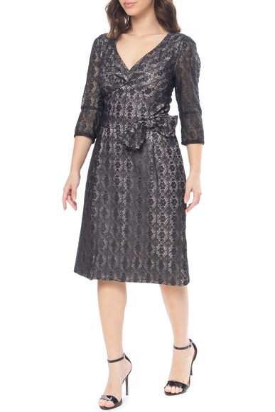 Vestido Midi Renda Preto