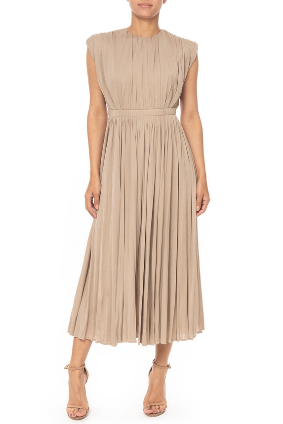 Vestido Midi Seda Bege - DG70963 Valentino