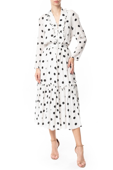 Vestido Midi Seda Estampado