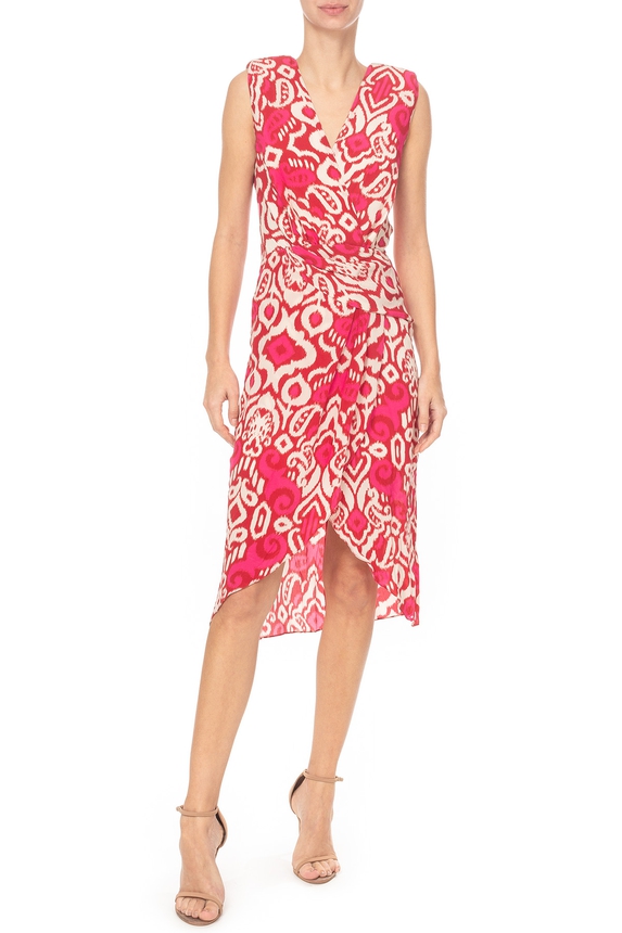 Vestido Midi Seda Estampado - DG71289 Le Lis Blanc