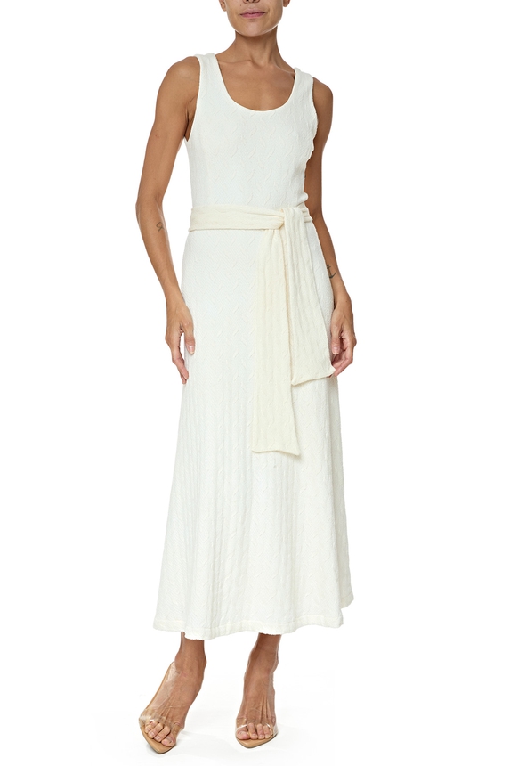 Vestido Midi Tricot Bege - DG76401 Fillity