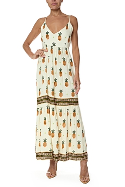 Vestido Midi Viscose Estampado