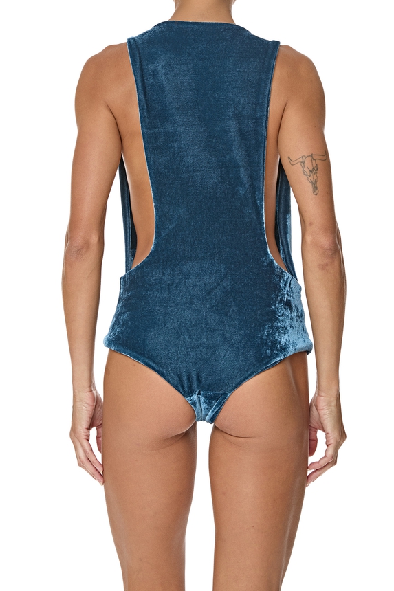 Vestido/Conjunto Longo Veludo Azul - DG76393 Aya