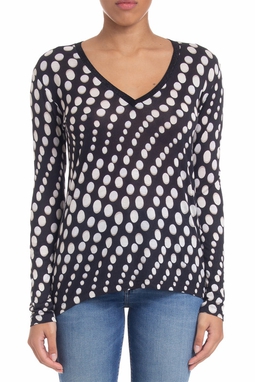 Blusa Manga Longa Viscose Estampado