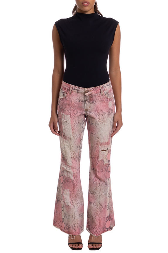 Calça Flare Algodão Estampado - DG25451 Animale
