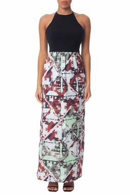 Vestido Longo Algodão Estampado