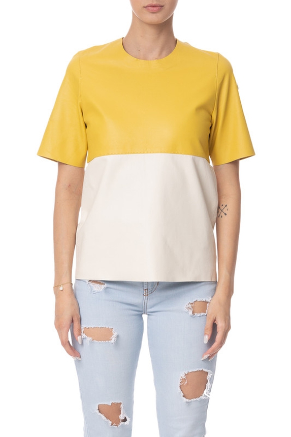 Blusa Manga Curta Couro Estampado - DG20941 Animale