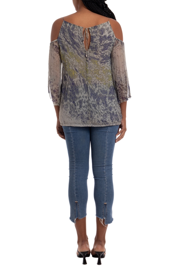 Blusa Manga Longa Seda Estampado - DG25187 Animale