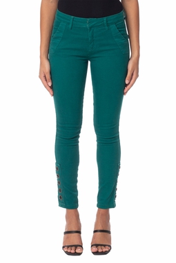 Calça Skinny Algodão Verde