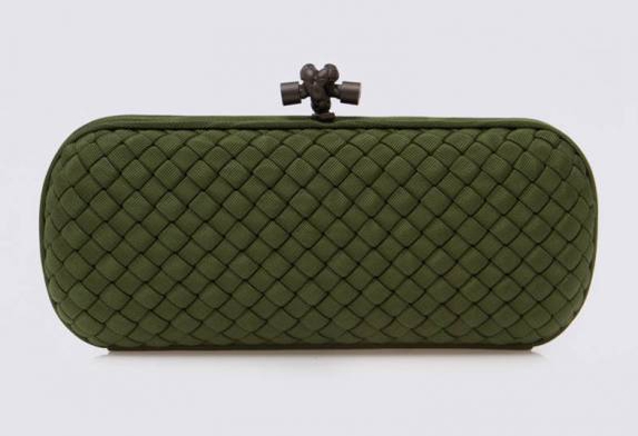 Clutch Stretch Knot G Dark Green 1 IBG Bottega Veneta