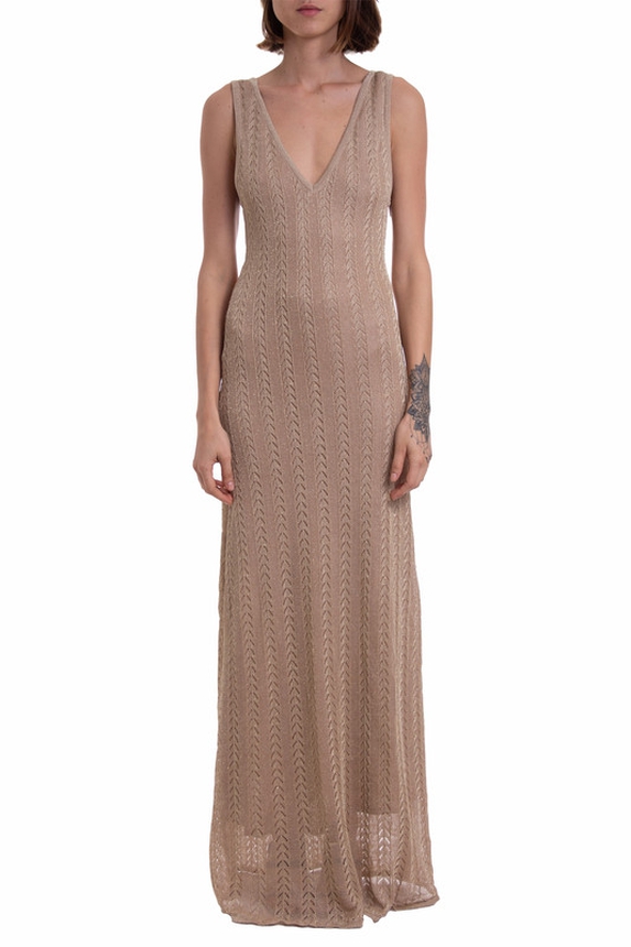 Vestido Longo Tricot Rosê - DG21516 Animale