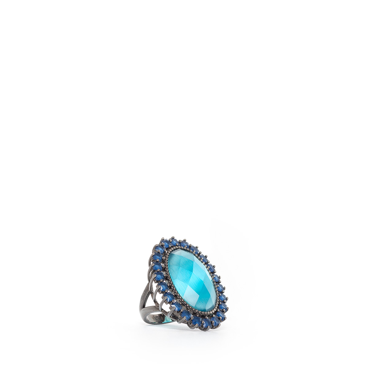 Anel Metal Azul