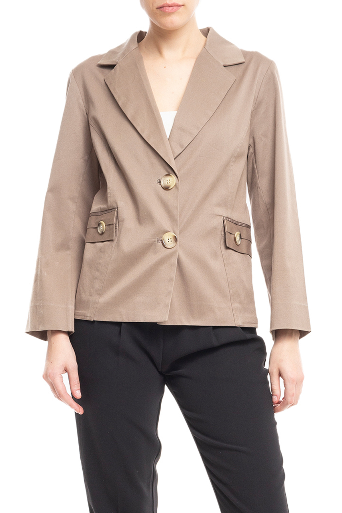 Blazer Crepe Bege