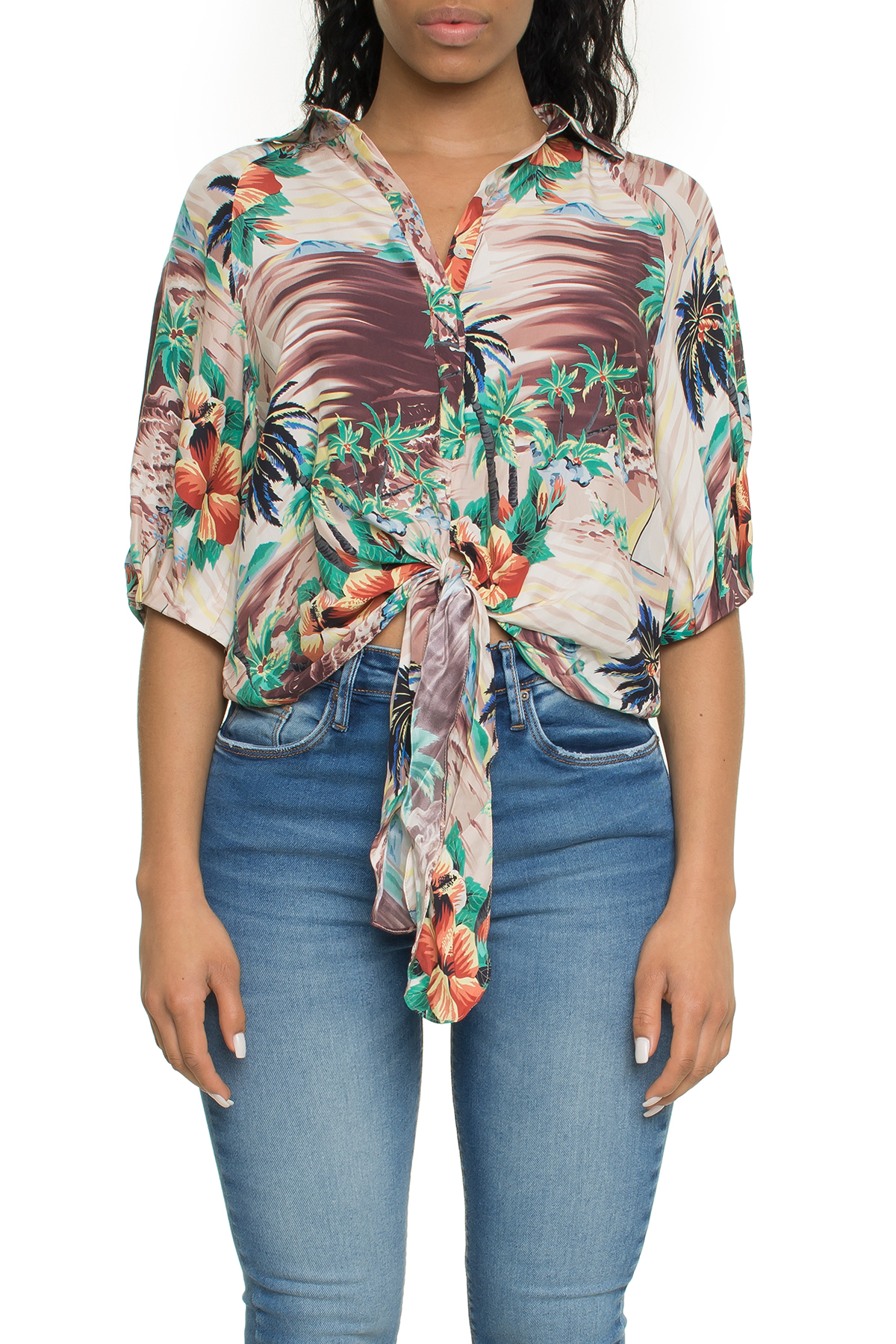 Blusa De Seda Joatinga Paisagem Veleiro