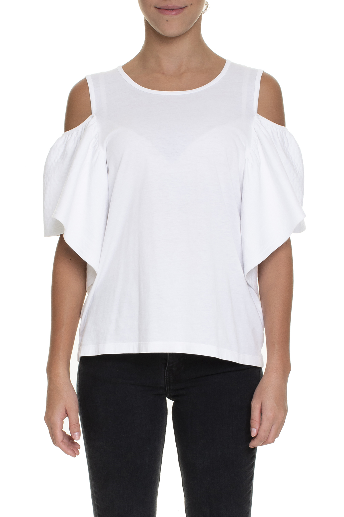 Blusa Off White Com Babados