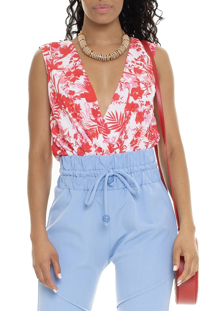 Body Estampado Decote Profundo