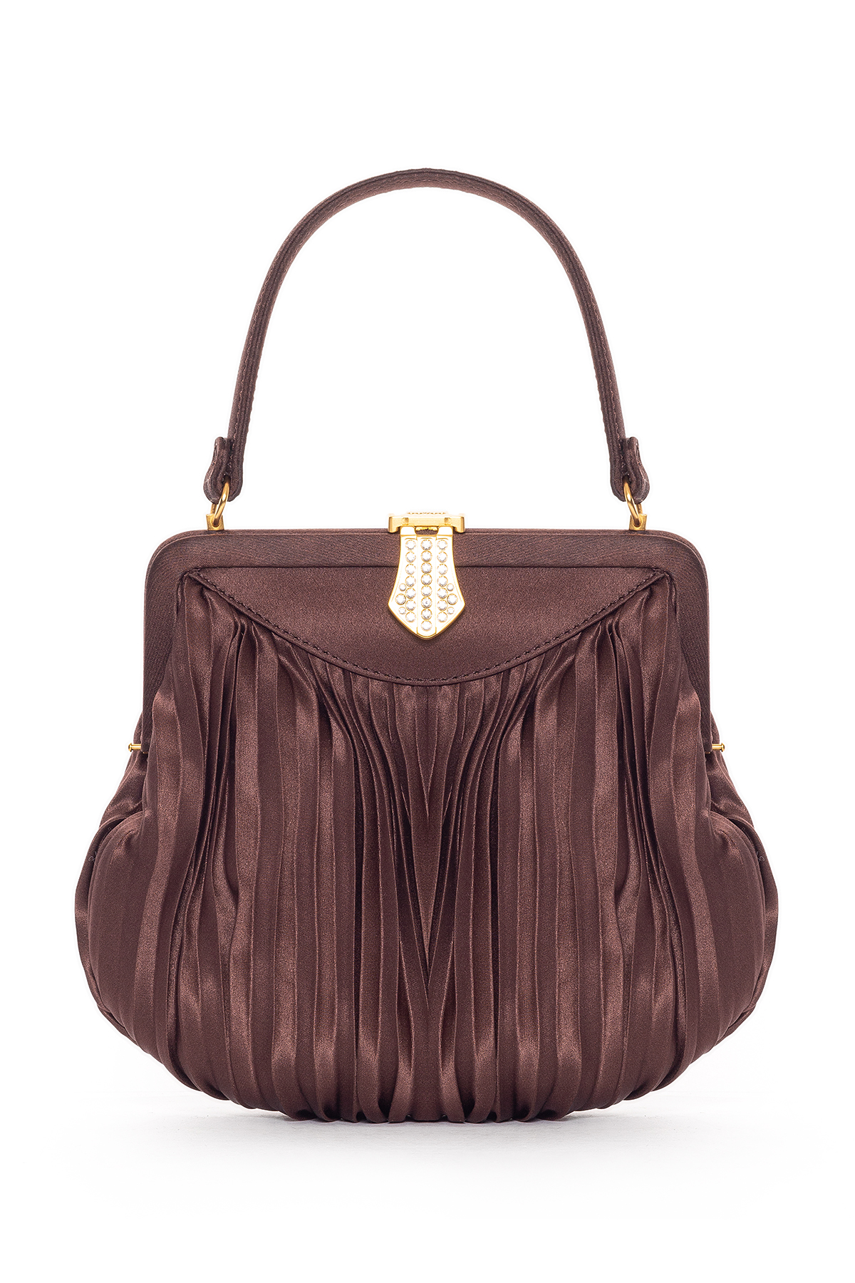 Bolsa Mini Cetim Marrom