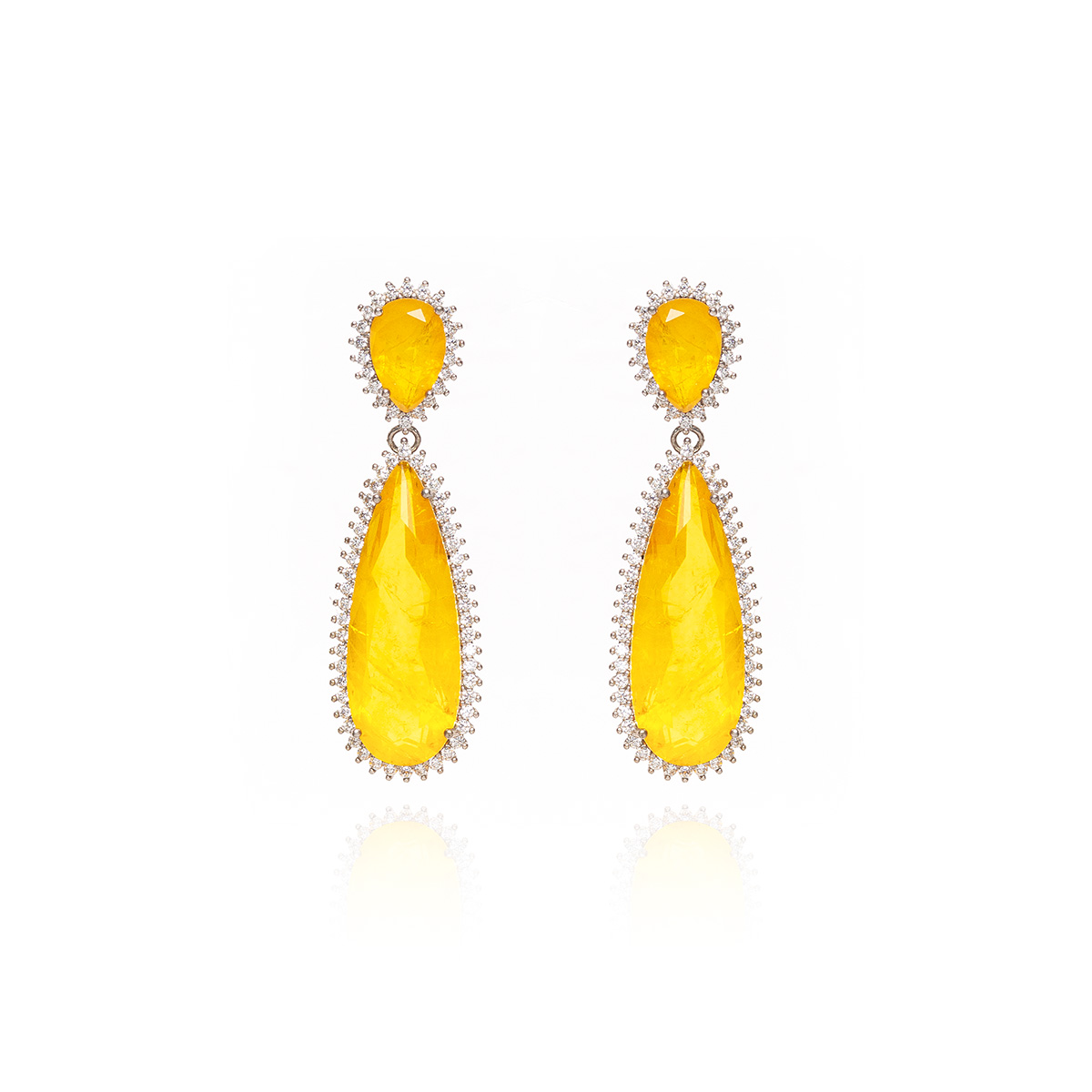 Brinco Prata Amarelo
