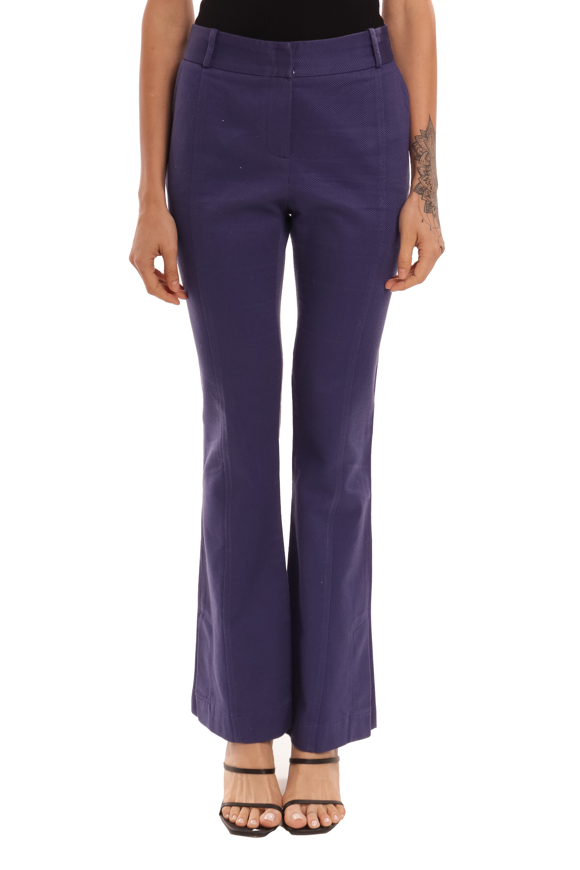 Calça Algodão Crepe Azul