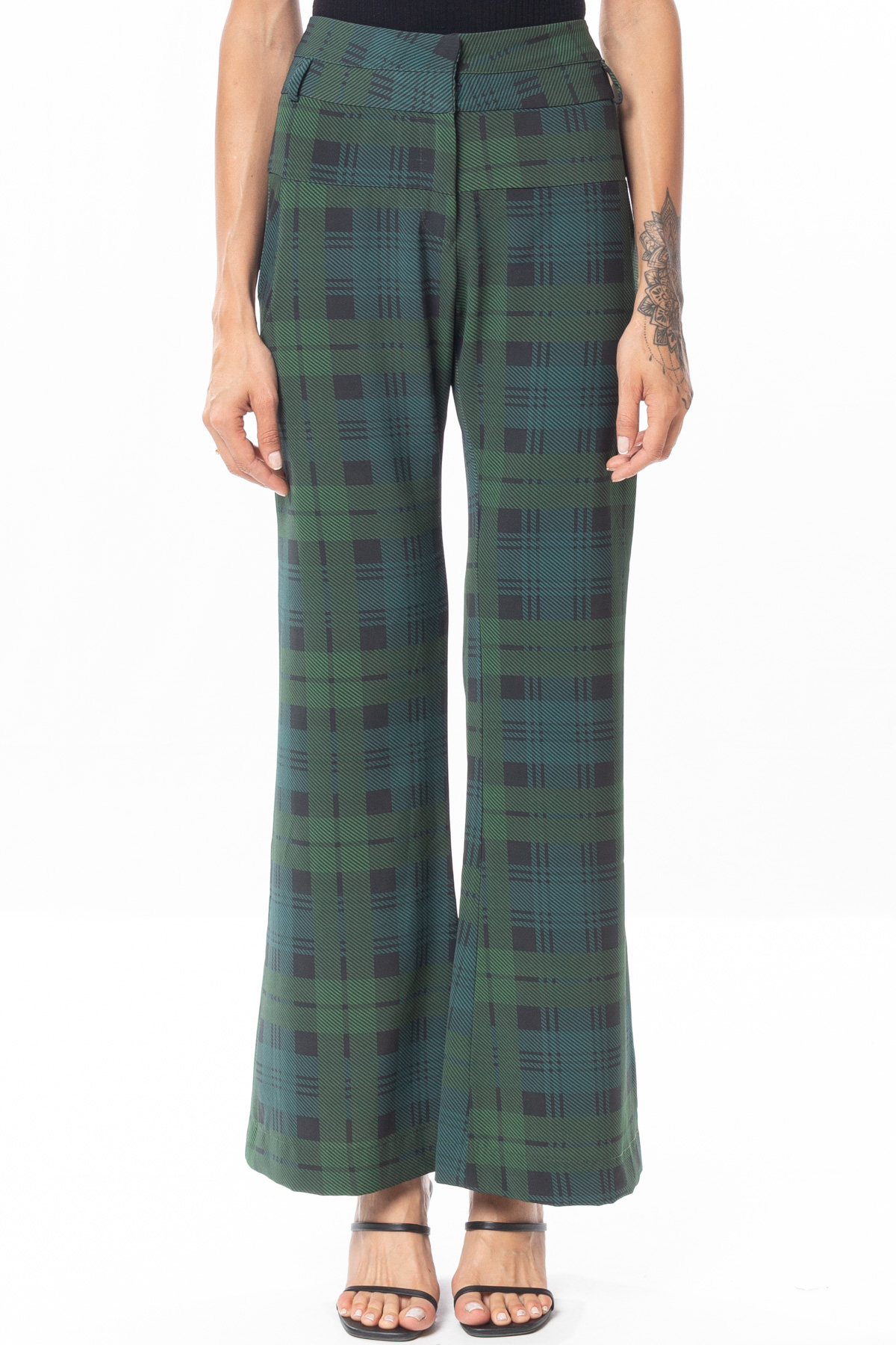 Calça Flare Crepe Estampado