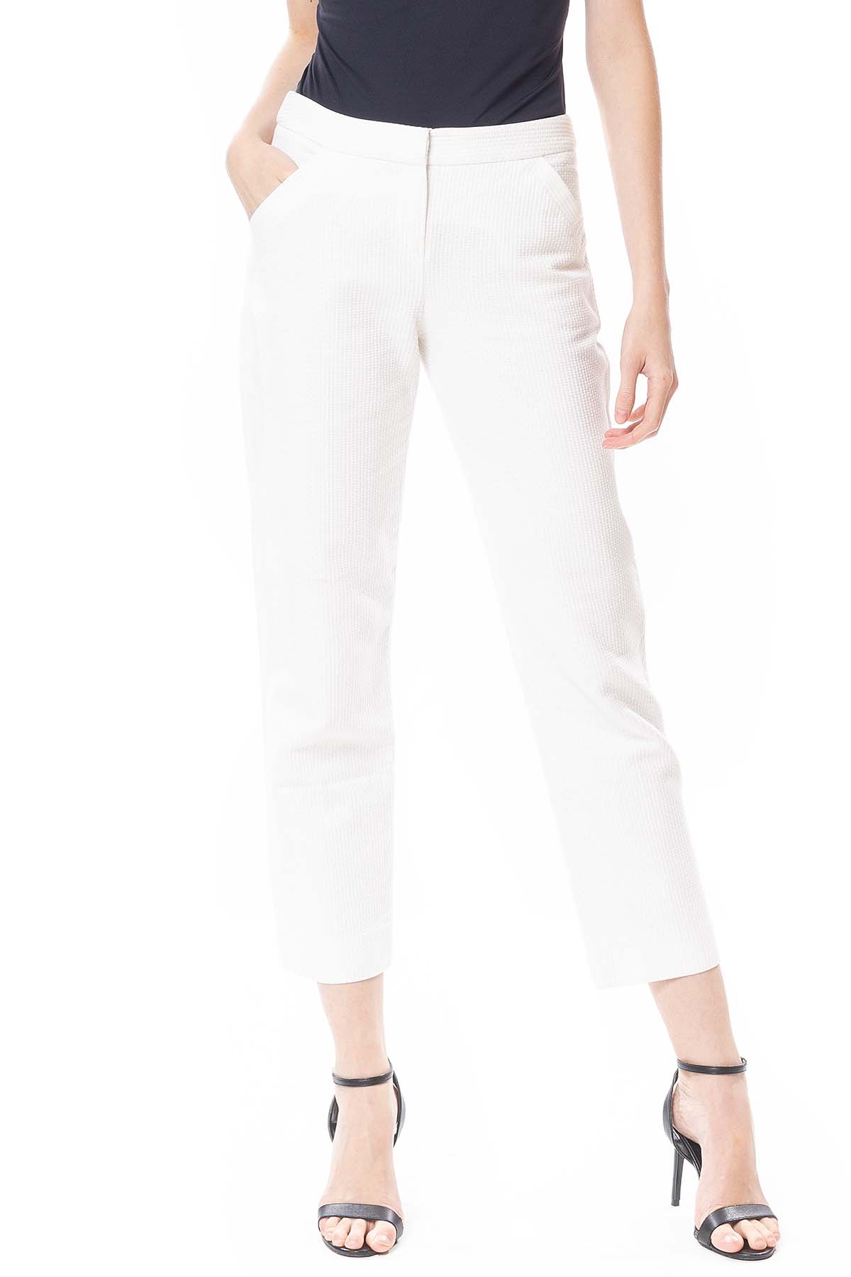 Calça Reta Algodão Branco