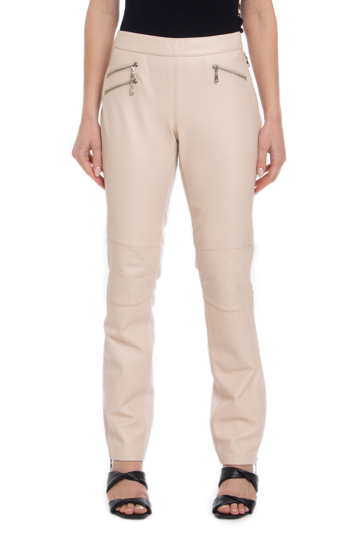 Calça Skinny Couro Rosa