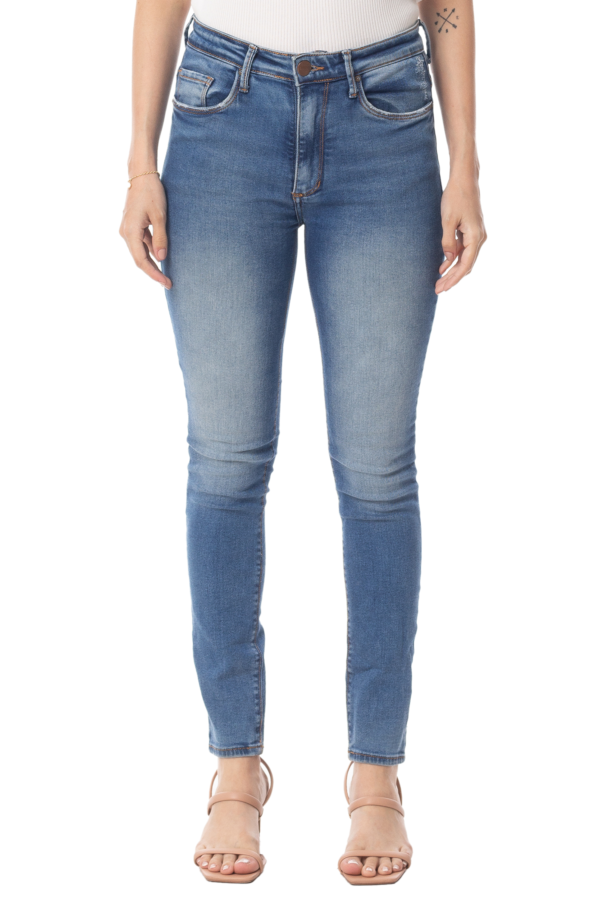 Calça Skinny Jeans Azul