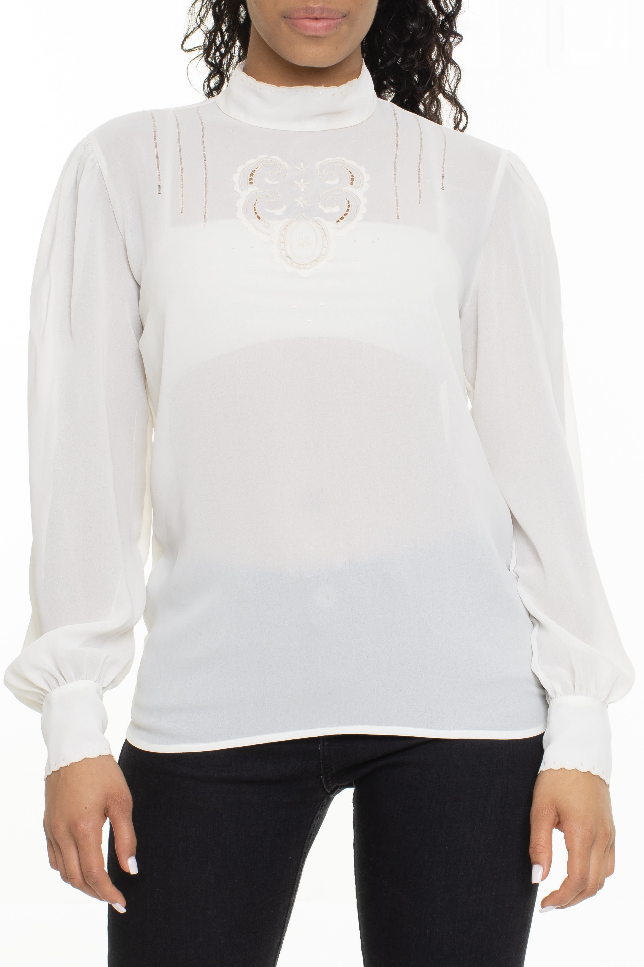 Camisa De Seda ML Branca