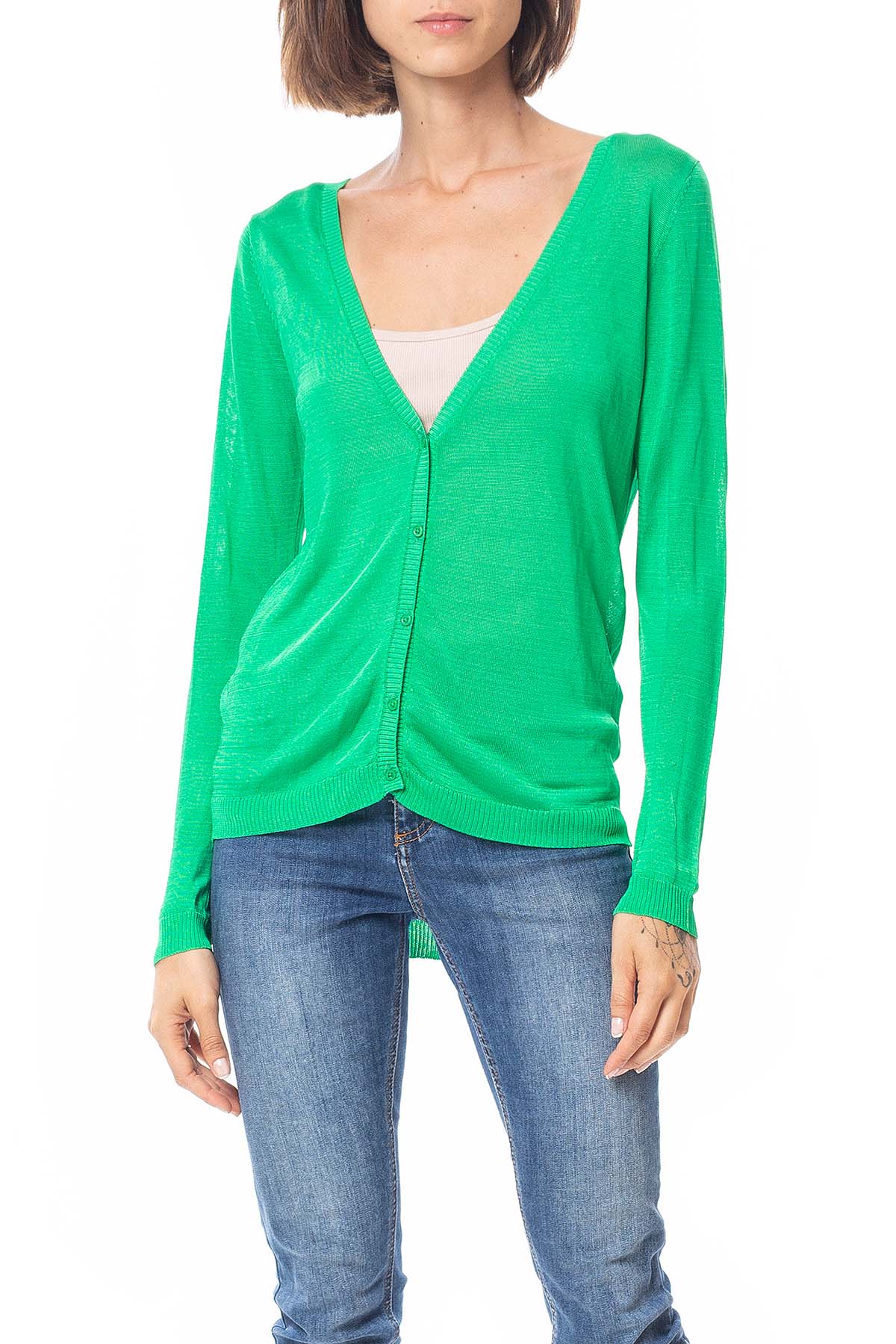 Cardigan Tricot Verde