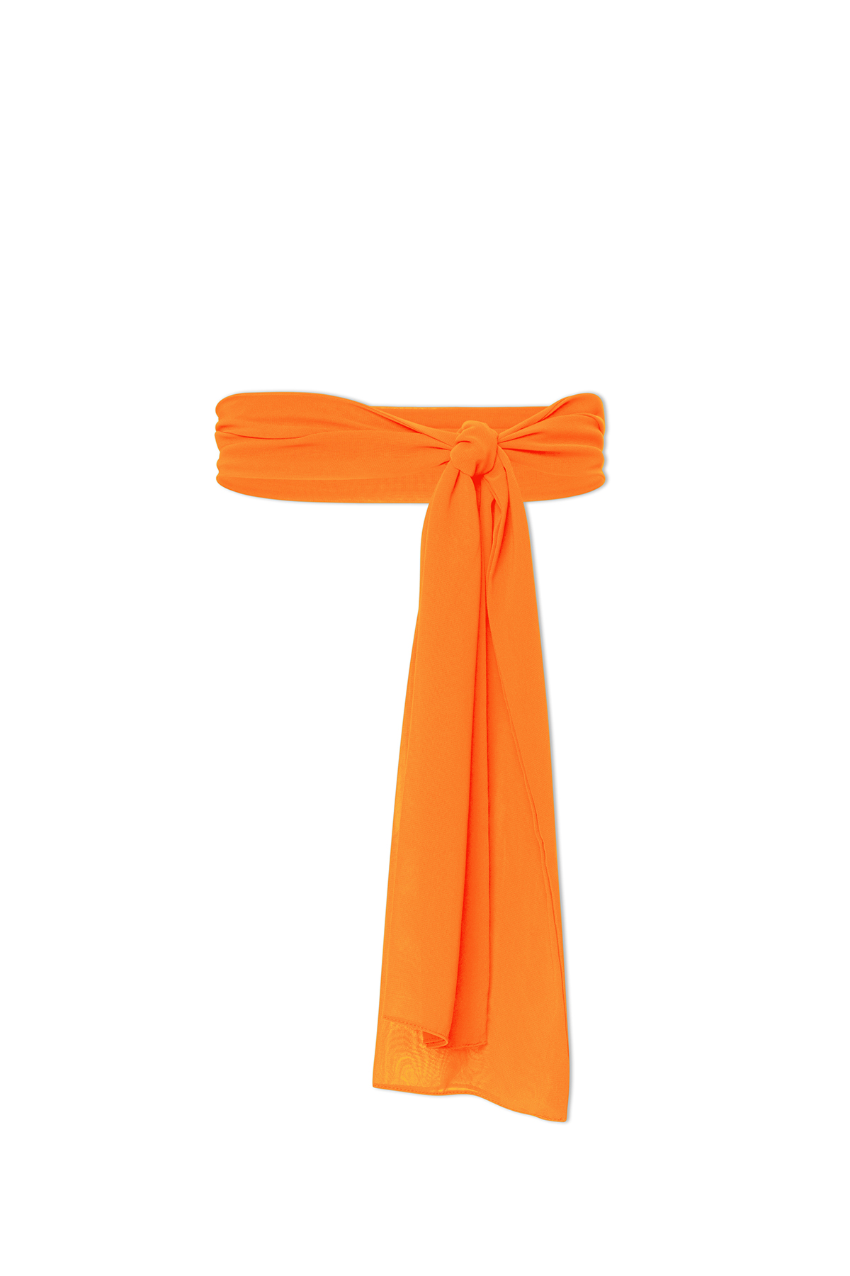 Cinto do Vestido Longo Crepe Laranja