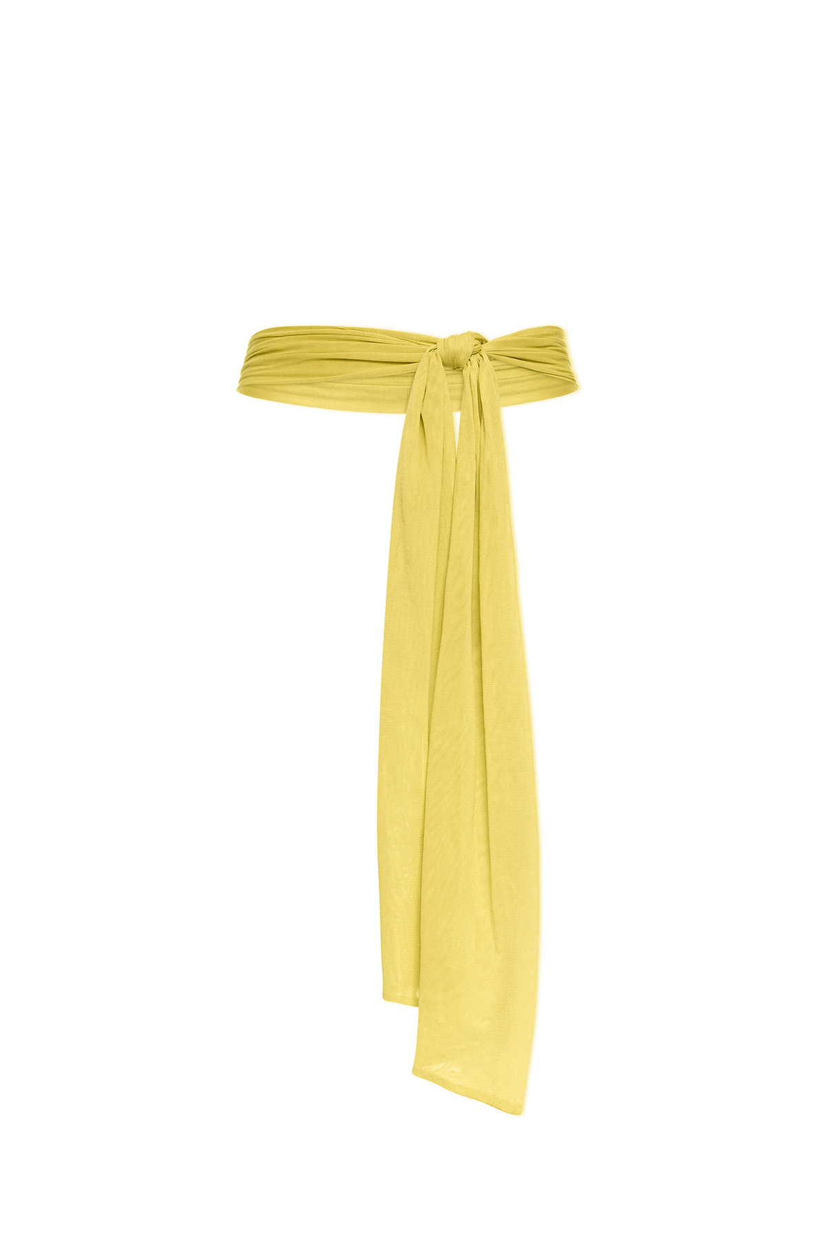Cinto do Vestido Longo Tule Amarelo
