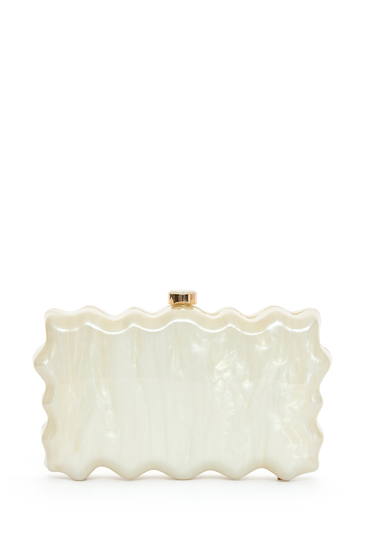 Clutch Acrílico Bege
