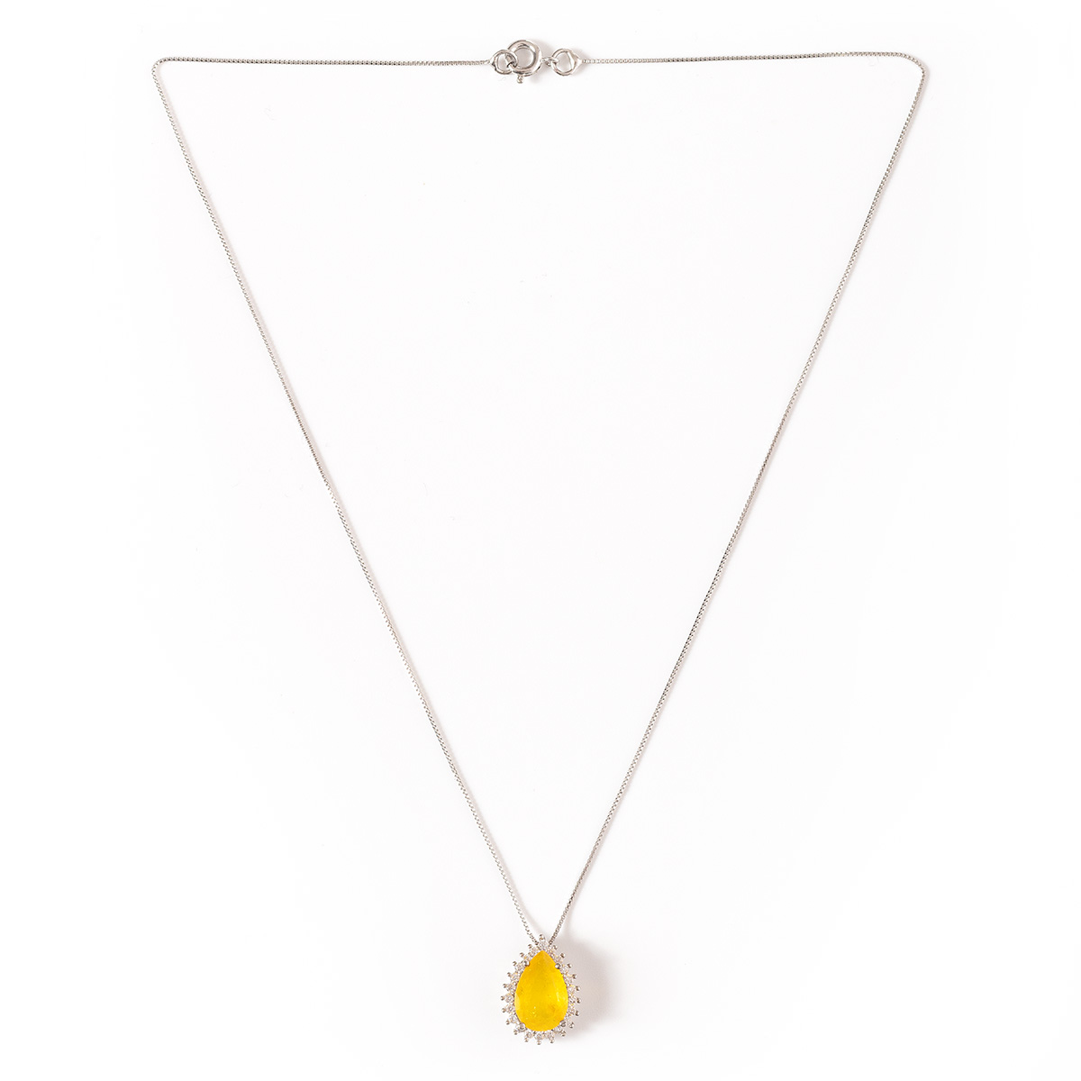 Colar Prata Amarelo
