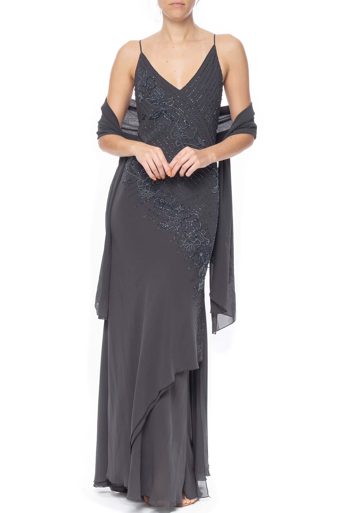 Echarpe Chiffon Cinza